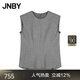 JNBY/江南布衣秋冬襯衫無袖羊毛上衣女極簡柔軟舒適百搭5O021539H 031/深灰 M