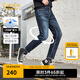 卡賓（CABBEEN）【高彈萊卡】修身小腳牛仔褲男裝2025夏季新款復(fù)古休閑長褲子 蔚藍色47 L (175) 80A/L