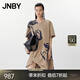 JNBY/江南布衣25春夏新品郁金香連衣裙A型寬松短袖圓領(lǐng)5P3G14440 269/綠卡其 S