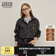 Teenie Weenie小熊牛仔襯衫女春季簡(jiǎn)約復(fù)古美式長(zhǎng)袖襯衣外套女 深灰色 M (165)