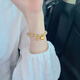 睿鎮(zhèn)之金胖福招財(cái)納福金發(fā)晶手鏈小金坨轉(zhuǎn)運(yùn)珠黃水晶手串送男女朋友家人 小胖福+招財(cái)納福+黃水晶黃金手鏈