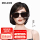 MOLSION陌森眼鏡25年趙麗穎同款百搭防曬太陽(yáng)鏡男女潮MS3111 C10亮黑鏡框
