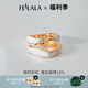 翡拉拉新款耳環(huán)女復古耳飾高級感耳扣華彩緞帶耳圈送生日七夕情人節(jié)禮物 華彩緞帶耳扣|白色