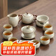 尚言坊汝窯功夫茶具整套高檔輕奢現(xiàn)代家用辦公陶瓷茶壺茶杯泡茶器全套裝