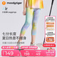 moodytiger【仙女家族】女童緊身褲涼感防曬25年夏季新品高彈速干兒童七分褲