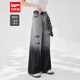 IEF/愛(ài)依服褲子2025夏季新款美式潮酷個(gè)性辣妹氣質(zhì)百搭牛仔闊腿褲 牛仔灰 M