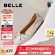 百麗（Belle）舒芙蕾絨面平跟單鞋女2025秋新商場款羊皮軟底便鞋E1E1DCQ5預(yù)售 米白 38