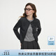 范思藍(lán)恩學(xué)院風(fēng)圓領(lǐng)撞色假兩件針織衫女2024冬新款針織開衫14181 灰色 M