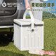 維佩洛高端品質(zhì)收納箱手提露營(yíng)車(chē)載后背箱戶(hù)外野營(yíng)便攜多功能折疊儲物箱 雪山白 31.4*26.5*30cm
