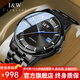 I&W CARNIVAL HWGUOJI[明星代言]瑞士品牌手表男機(jī)械表商務(wù)防水男士手表全自動(dòng)機(jī)械男表 全黑藍(lán)釘|進(jìn)口機(jī)芯|定制刻字