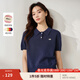 茵曼（INMAN）簡(jiǎn)約POLO領(lǐng)短袖針織衫女2025夏季舒適透氣學(xué)院風(fēng)薄款上衣 寶藍(lán)色 S