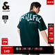 杰克·瓊斯（JACK&JONES）25年男裝春夏重磅純棉寬松休閑多色短袖T恤男小眾個(gè)性上衣情侶款 E52園林綠色 M