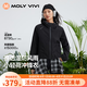 MOLY VIVI峰行小輕荷沖鋒衣女單層春秋新款外套戶(hù)外防風(fēng)防水登山服魔力薇薇 經(jīng)典黑 S