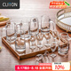 CLITON白酒杯分酒器100ml酒具套裝茅臺(tái)一口小酒杯刻度分酒壺酒盅6壺6杯