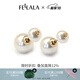翡拉拉（fellala）時尚耳釘女 日韓國簡約雙面耳環(huán)人造仿珍珠耳飾送閨蜜送女友禮物 商場同款