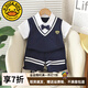G.DUCKKIDS嬰兒衣服分體男童套裝夏季韓版一周歲禮服男寶寶學院風薄款兩件套 藏青色 80 尺碼建議6-9個月14-20斤cm