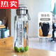 Count Qiabei日本進口品質(zhì)鋼化玻璃杯防摔不易碎的大號套裝防爆男女隨手保溫出 24本色1200毫升(帶杯套)