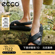 愛步（ECCO）涼鞋女 夏季軟底泡芙鞋交叉帶厚底拖鞋外穿 科摩206653 黑色20665301001 39