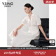 衣香麗影白色襯衫領(lǐng)連衣裙女夏季新款高端氣質(zhì)法式泡泡袖裙子 白色 S