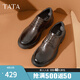 他她（TATA）商務(wù)正裝皮鞋男士軟底真皮高幫工裝鞋2024秋新款MFD01CM4 棕色 41