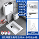 恒潔HEGII家用蹲便器陶瓷蹲坑明裝水箱套裝衛(wèi)生間便池大管道 13cm高/B款含水箱(無彎后排水)
