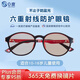 0度（PERFECTSIGHT）防藍(lán)光眼鏡兒童防輻射 開學(xué)季平光眼鏡防電腦輻射電子屏幕護(hù)目鏡 5689-C16黑紅色六防（無度數(shù)） 無度數(shù)（平光稀土鏡片）