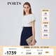 PORTS寶姿女裝春夏新品時(shí)尚Two-in-one疊片裝飾連衣裙LM8D198KWB008 丈青 M (6)