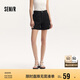 森馬（Semir）休閑褲女簡(jiǎn)約小心機(jī)直筒褲ins潮夏季小個(gè)子翻邊短褲101324125005