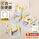 灝琦兒童馬桶坐便器寶寶小馬桶1-3歲幼兒輔助器階梯折疊坐便圈3-6歲 【PU軟坐墊】帕爾藍