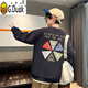 G.DUCKKIDS兒童衛衣男童春秋季2025新款帥氣中大童上衣服男孩秋裝打底衫潮牌 黑色 150