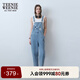 Teenie Weenie小熊女裝春裝休閑寬松活力休閑牛仔褲背帶褲長(zhǎng)褲