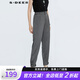 S.DEER圣迪奧夏季時尚百搭松緊拼接收口垂墜休閑九分褲S21280818 德國灰/87 S 160
