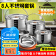 CAMPINGMOON 柯曼不銹鋼輕便套鍋野餐鍋戶外自駕家庭鍋具多人炊具野營鍋具 8人野餐套鍋