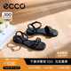 愛步（ECCO）涼鞋女 25年夏季新款低跟一字帶時(shí)裝涼鞋 雕塑233803 黑色37