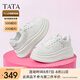 他她（TATA）小白鞋小白鯨2025夏季新款增高鞋休閑厚底板鞋女鞋松糕 白色 36