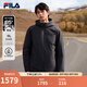 FILA 斐樂官方男士羽絨服冬季新品時(shí)尚休閑保暖連帽輕薄長(zhǎng)袖上衣 正黑色-BK L 175/96A