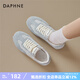 達(dá)芙妮藍(lán)色德訓(xùn)鞋女2025夏季新款薄款板鞋多巴胺阿休閑甘鞋透氣運(yùn)動(dòng)鞋子 灰藍(lán)色 37