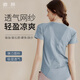 徽昂瑜伽服女短袖運動服t恤緊身速干上衣健身跑步普拉提網(wǎng)紗透氣藍XL
