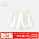班喜迪女童褲子夏季薄款2025新款女寶寶五分短褲童裝夏季兒童休閑直筒褲 白色 100