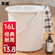本迪16L大號水桶加厚塑料手提洗車儲水桶宿舍洗衣桶拖把桶泡腳洗腳桶