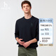 哈吉斯（HAZZYS）男裝 長(zhǎng)袖T恤休閑衛(wèi)衣ABTZE0CAX68 藏青色NV L（175/96A48）