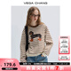 VEGA CHANG衛(wèi)衣女2025年春秋季新款美式復(fù)古撞色條紋印花針織上衣 條紋 L