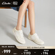 Clarks其樂(lè)Craftravel Lit女鞋新款輕盈厚底拼色運(yùn)動(dòng)鞋休閑板鞋小白鞋 白色 261825444 40