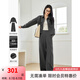 梵希蔓今年流行漂亮灰色套裝女2025年春秋新款休閑外套褲子兩件套 M8198 深灰色 M