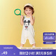 巴拉巴拉嬰兒連體衣男女童哈衣爬服2025夏兩件裝208225120208