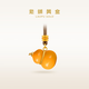 老鋪黃金古法手工足金項鏈·七子葫蘆吊墜（繩鏈款） 琺瑯橙款金重約22.6g