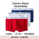 Calvin KleinCK 男士平角內(nèi)褲套裝 3條裝 送男友禮物 U2664G I03紅白藍(lán) L 
