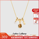 Amber Lollipop虎眼石項鏈女士小眾高級鎖骨鏈頸鏈生日七夕情人節(jié)禮物送女友老婆 棕色