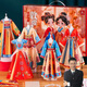 瑞禾兒童國風(fēng)服裝設計師手工六一兒童節禮物DIY玩具娃娃漢服制作女孩