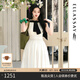 歌力思（ELLASSAY）白色連衣裙夏新款針?biāo)笃唇尤R賽爾仙女裙氣質(zhì)早春穿搭女 純凈白 M